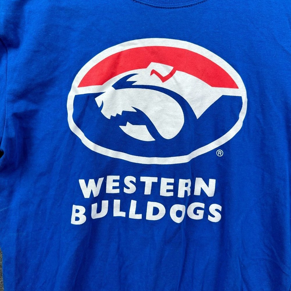 Western Bulldogs AFL Shirt Boy 14 Blue Sports Football Footy Tee Tshirt Printed - Picture 2 of 11